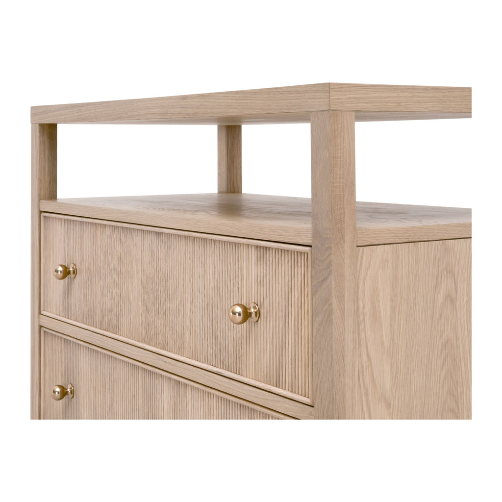 Highland Open Shelf 2-Drawer Nightstand - Light House Co.