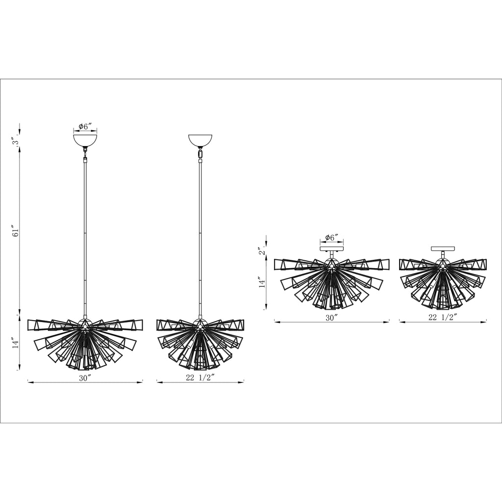 Dendelio Semi-Flush Mount - Light House Co.