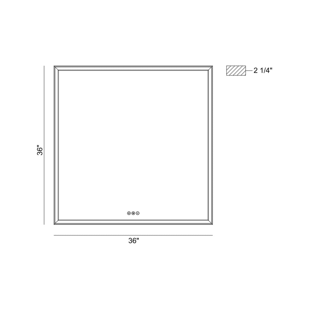 Nixon 36" Integrated LED Mirror - Light House Co.