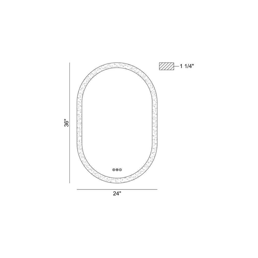 Eslo 36" Integrated LED Mirror - Light House Co.