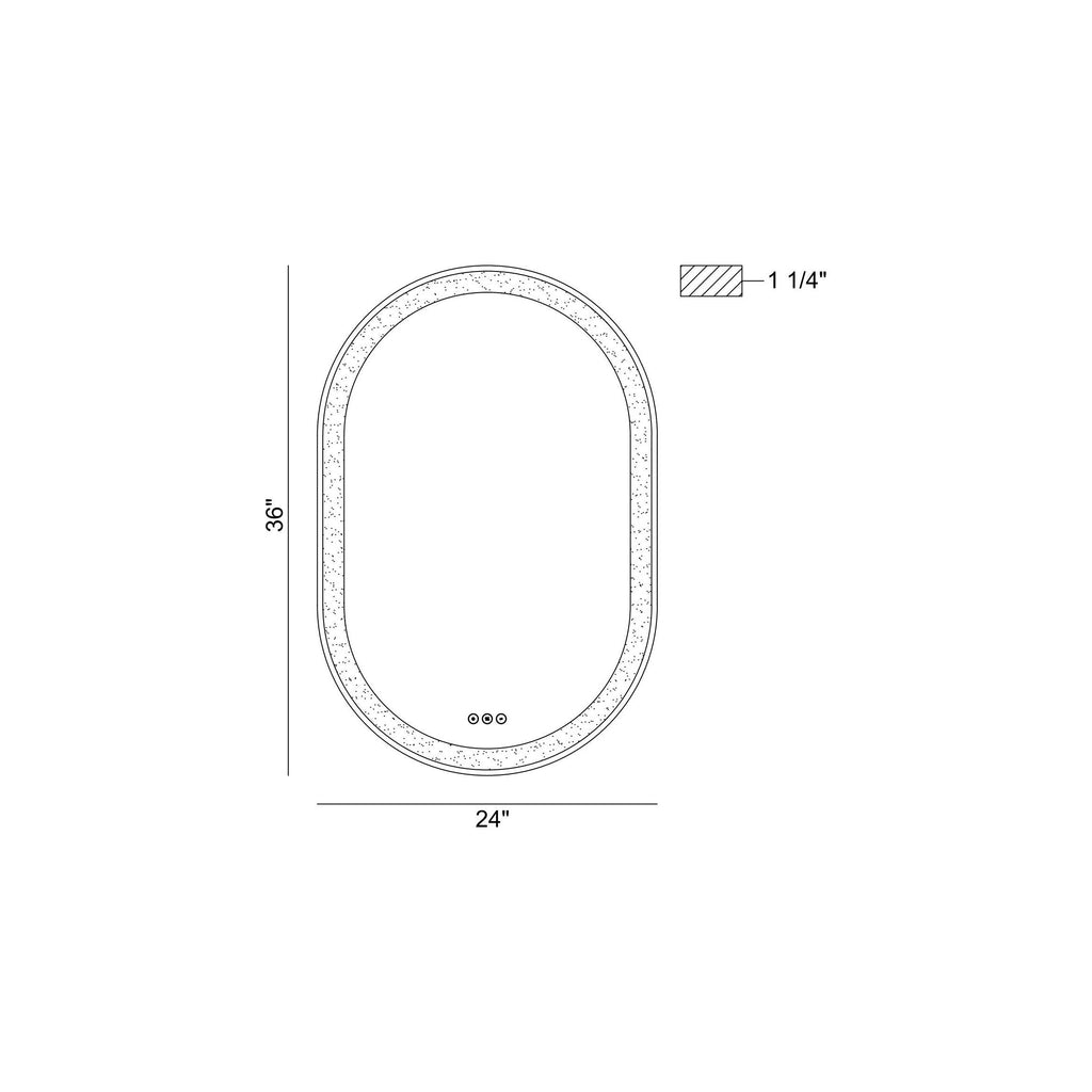 Sara 36" Integrated LED Mirror - Light House Co.