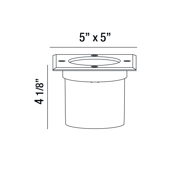 INGROUND,SQUARE,1X7W LED,STAINLESS STL - Light House Co.
