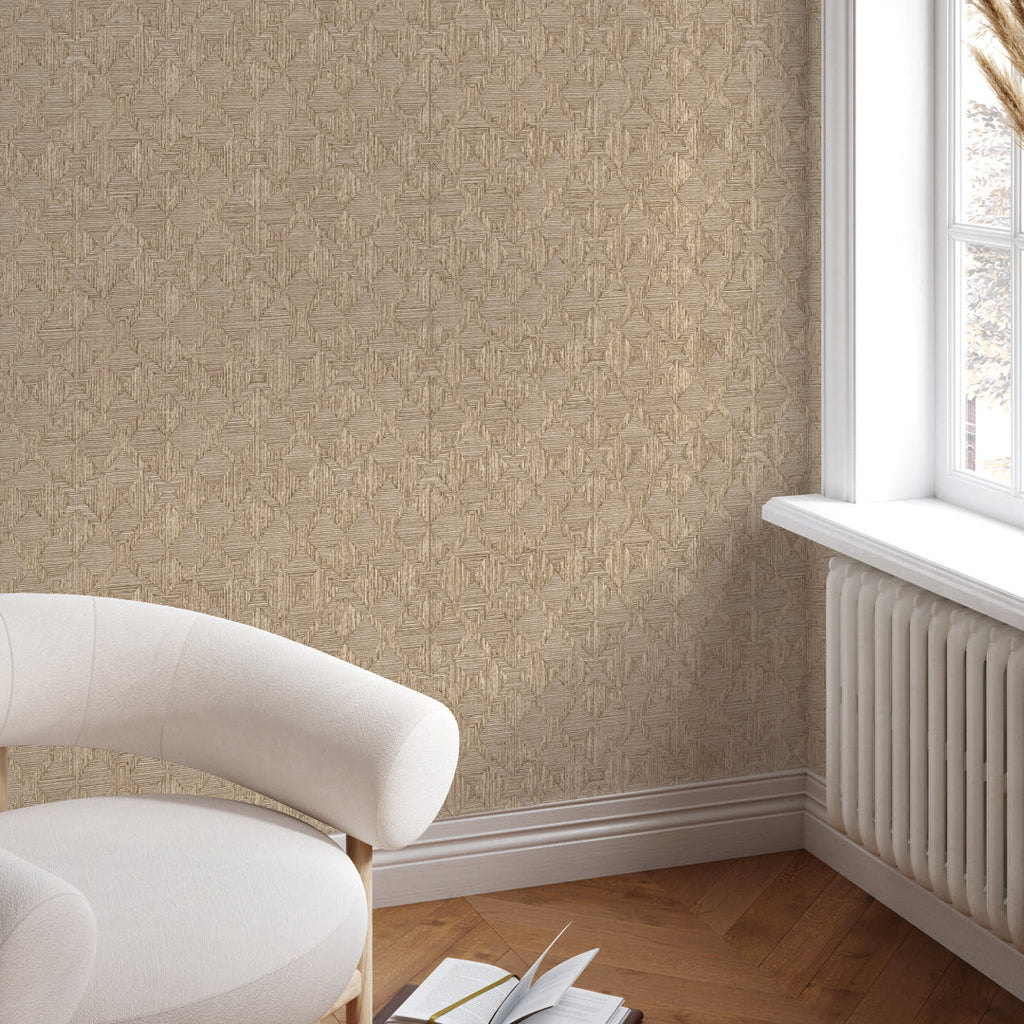 Hoffmann Faux Sisal Textured Peel and Stick Wallpaper by Jeremiah Brent | WALLPAPER | Tempaper - Light House Co.