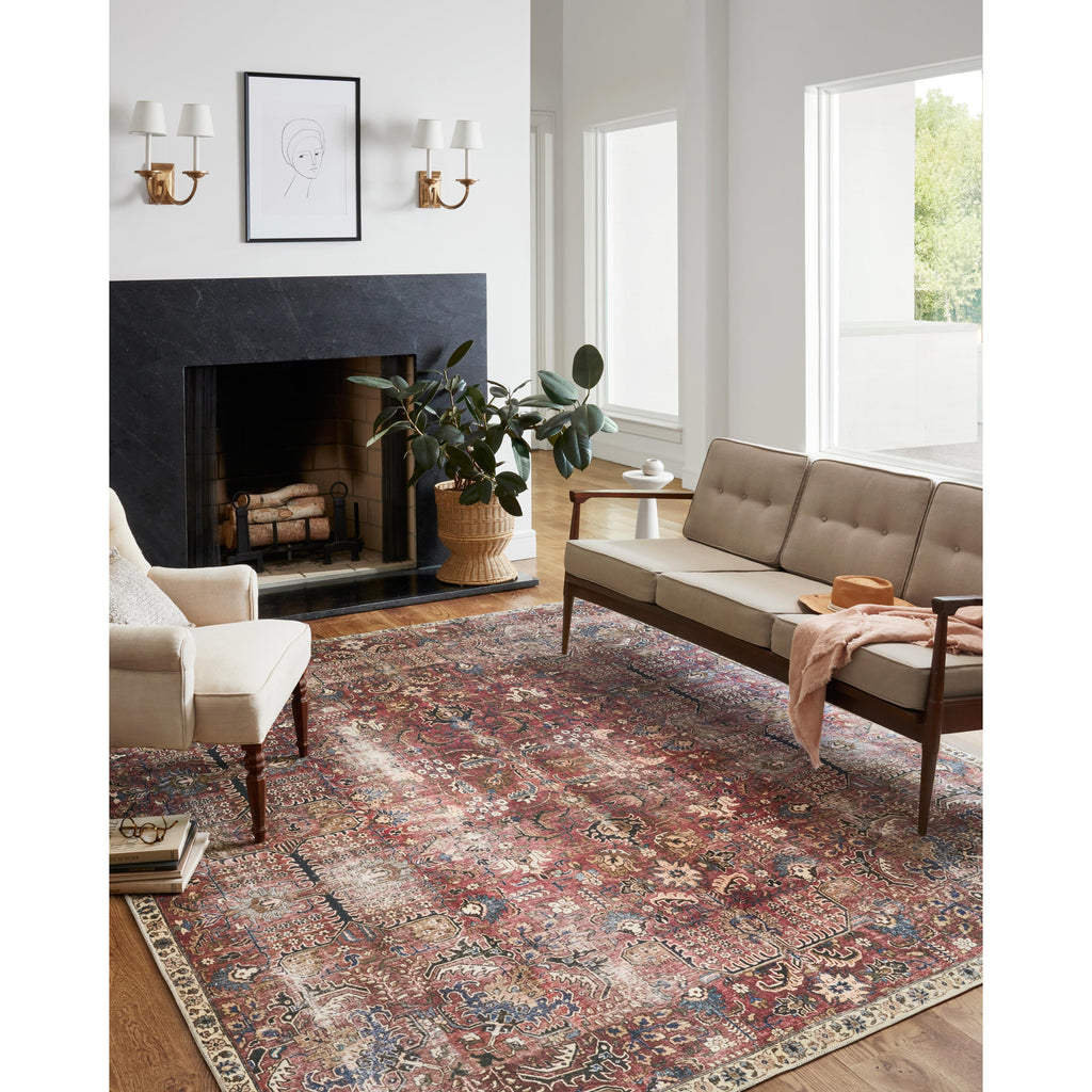 Jules Merlot / Multi Rug | Chris Loves Julia x Loloi - Light House Co.