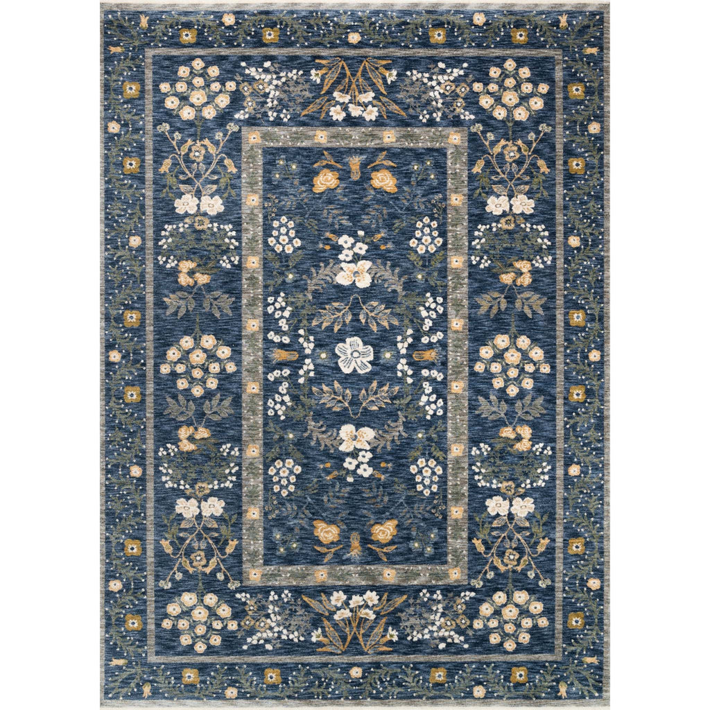 Kismet Arabesque / Navy | Rifle Paper Co. Rugs x Loloi - Light House Co.