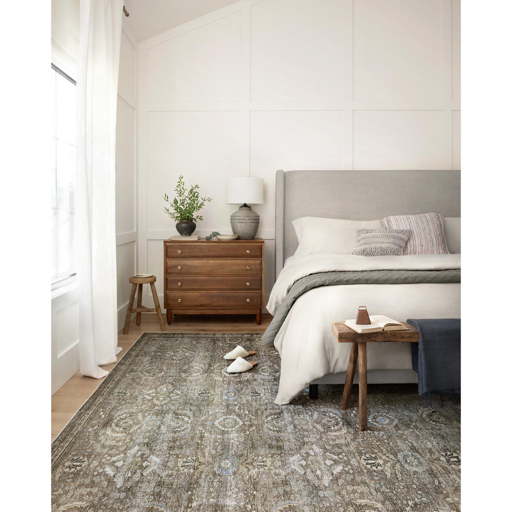 Layla Antique / Moss Rug - 18" x 18" Sample | Open Box - Light House Co.
