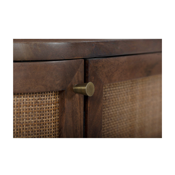 Canggu 84″ Cane Solid Wood Media Stand – Porto - Light House Co.