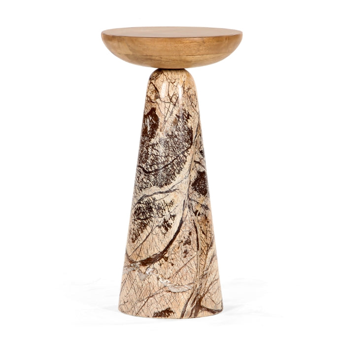 Twin Marble Drink Table - Light House Co.