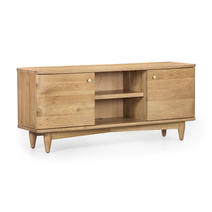 Daniel Solid Oak Media Stand – Natural - Light House Co.