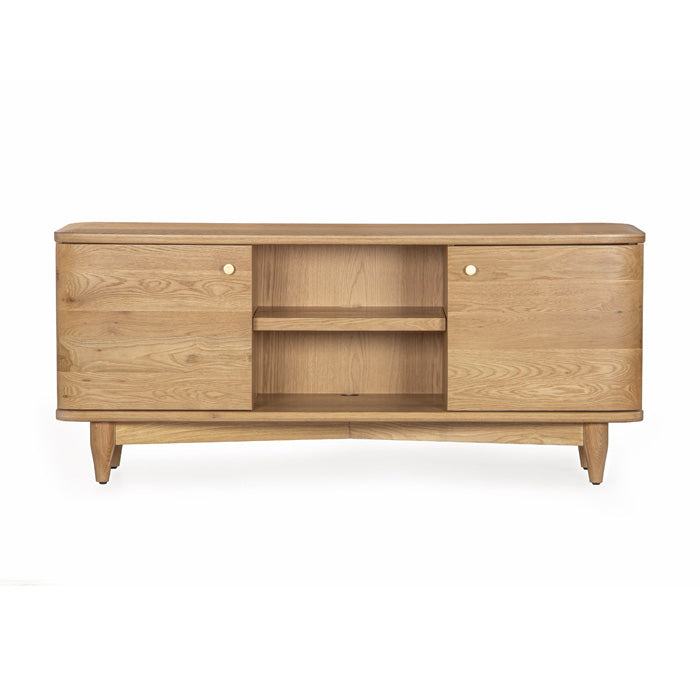 Daniel Solid Oak Media Stand – Natural - Light House Co.