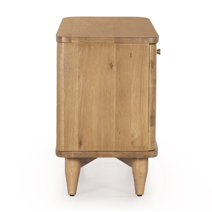 Daniel Solid Oak Media Stand – Natural - Light House Co.