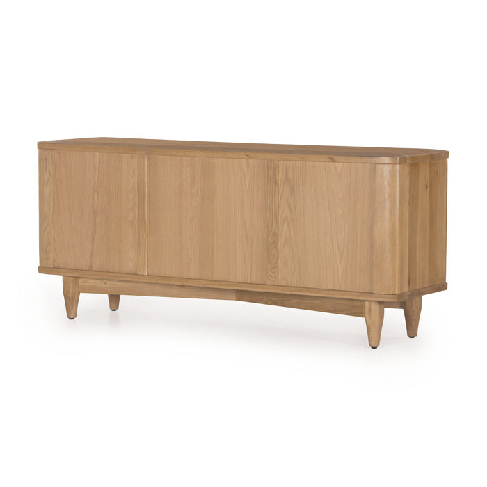 Daniel Solid Oak Media Stand – Natural - Light House Co.