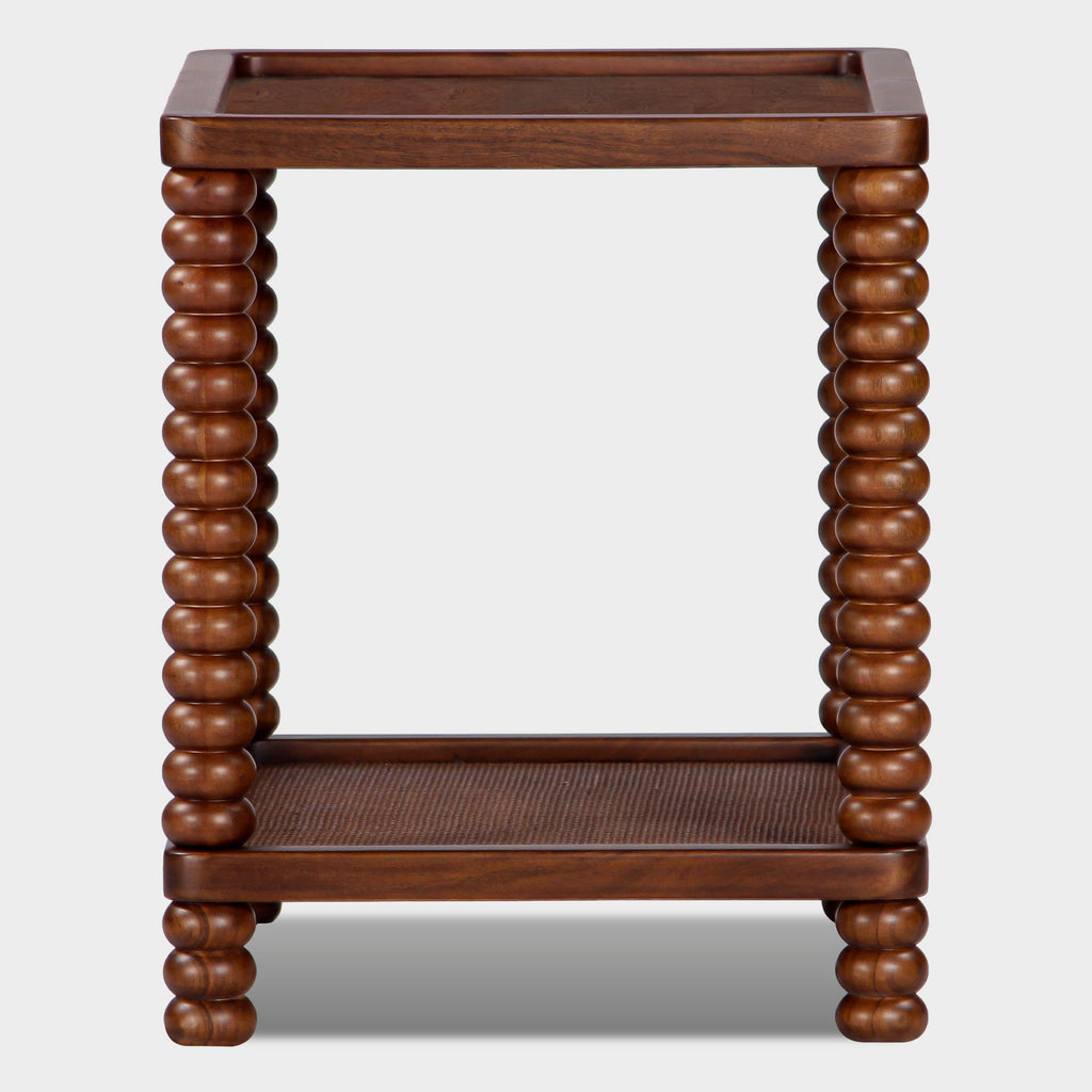 Twist Cane Solid Wood Side Table - Light House Co.