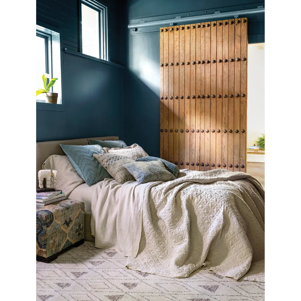 Washed Linen Natural Quilt - Light House Co.