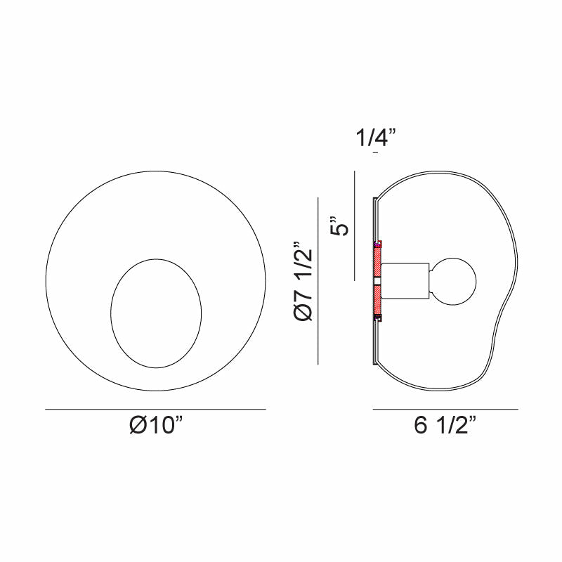 Gelasin Flush Mount/Sconce - Light House Co.