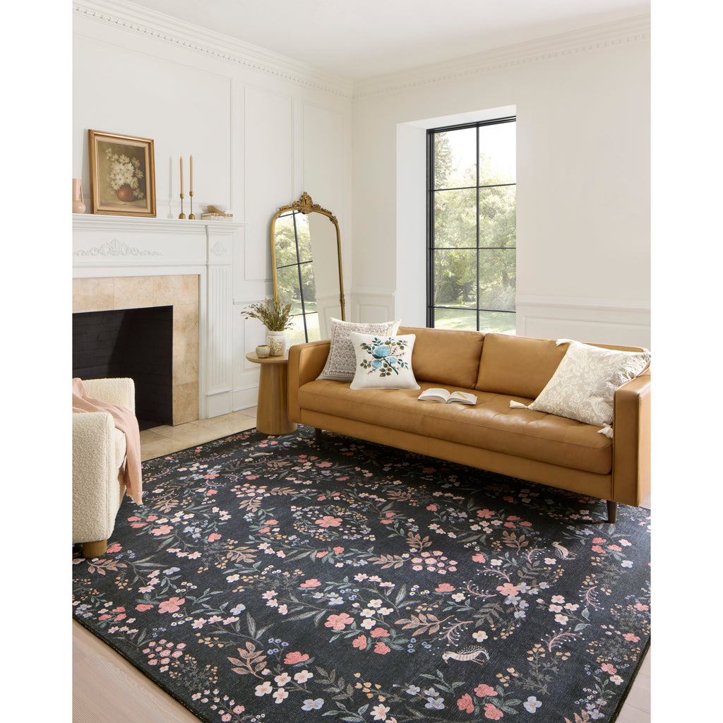 Maison Tuileries / Black | Rifle Paper Co. Rugs x Loloi - Light House Co.