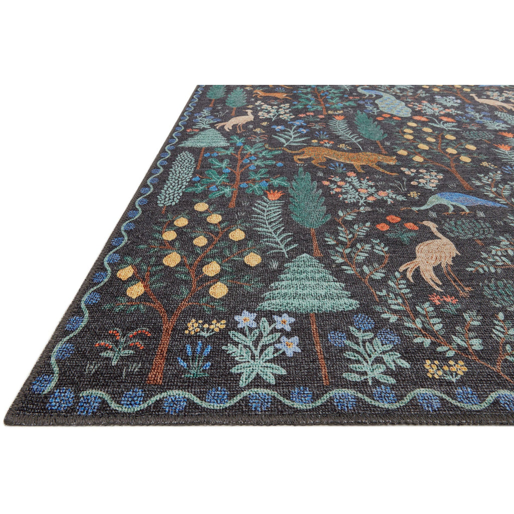 Menagerie Menagerie Forest / Black | Rifle Paper Co. Rugs x Loloi - Light House Co.