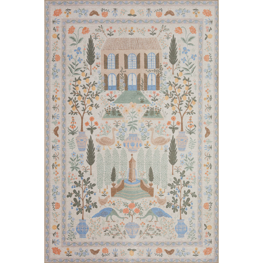 Menagerie Camont / Cream | Rifle Paper Co. Rugs x Loloi - Light House Co.