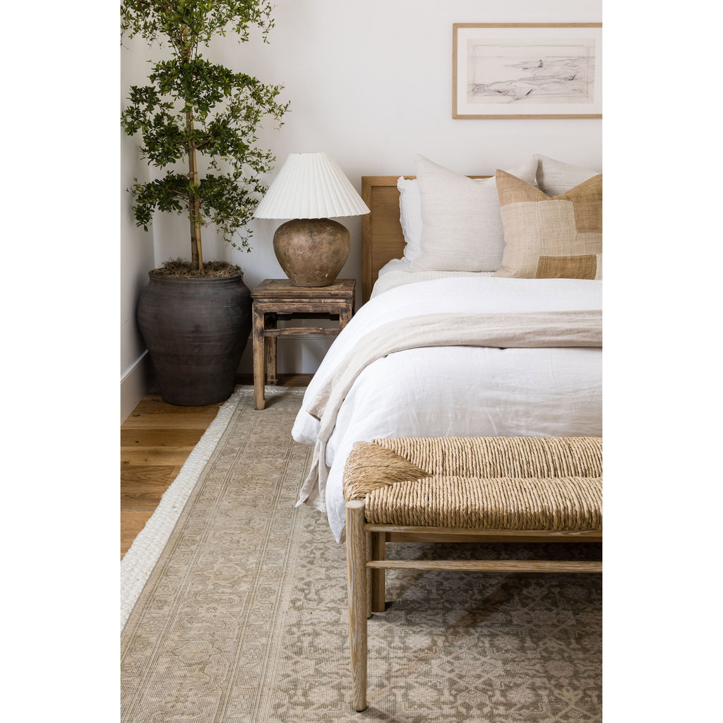 Menorca Green Rug Pure Salt - Light House Co.