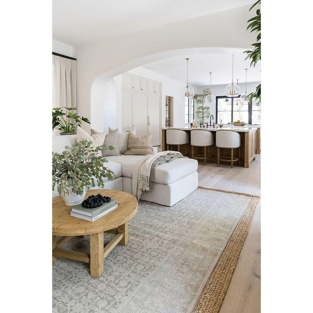 Menorca Green Rug Pure Salt - Light House Co.