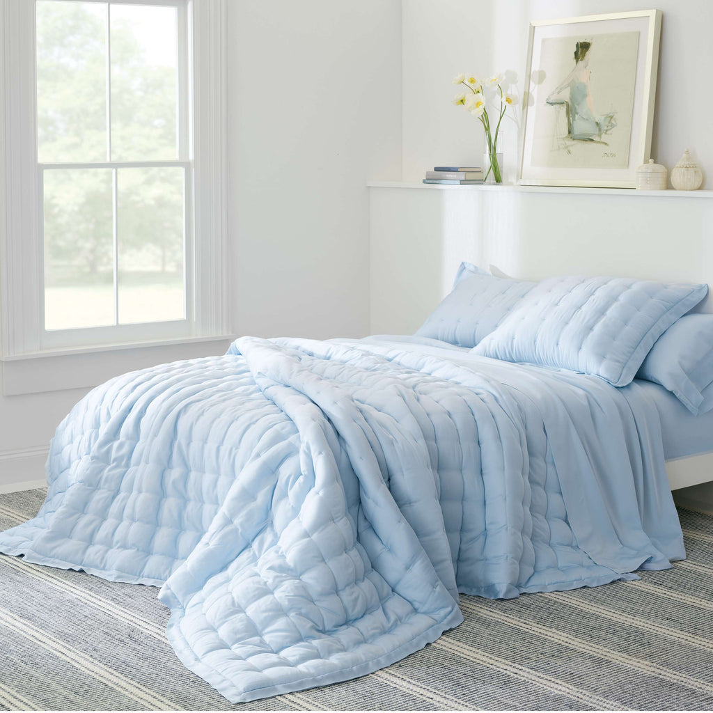 Malta Blue Woven Wool Rug - Light House Co.