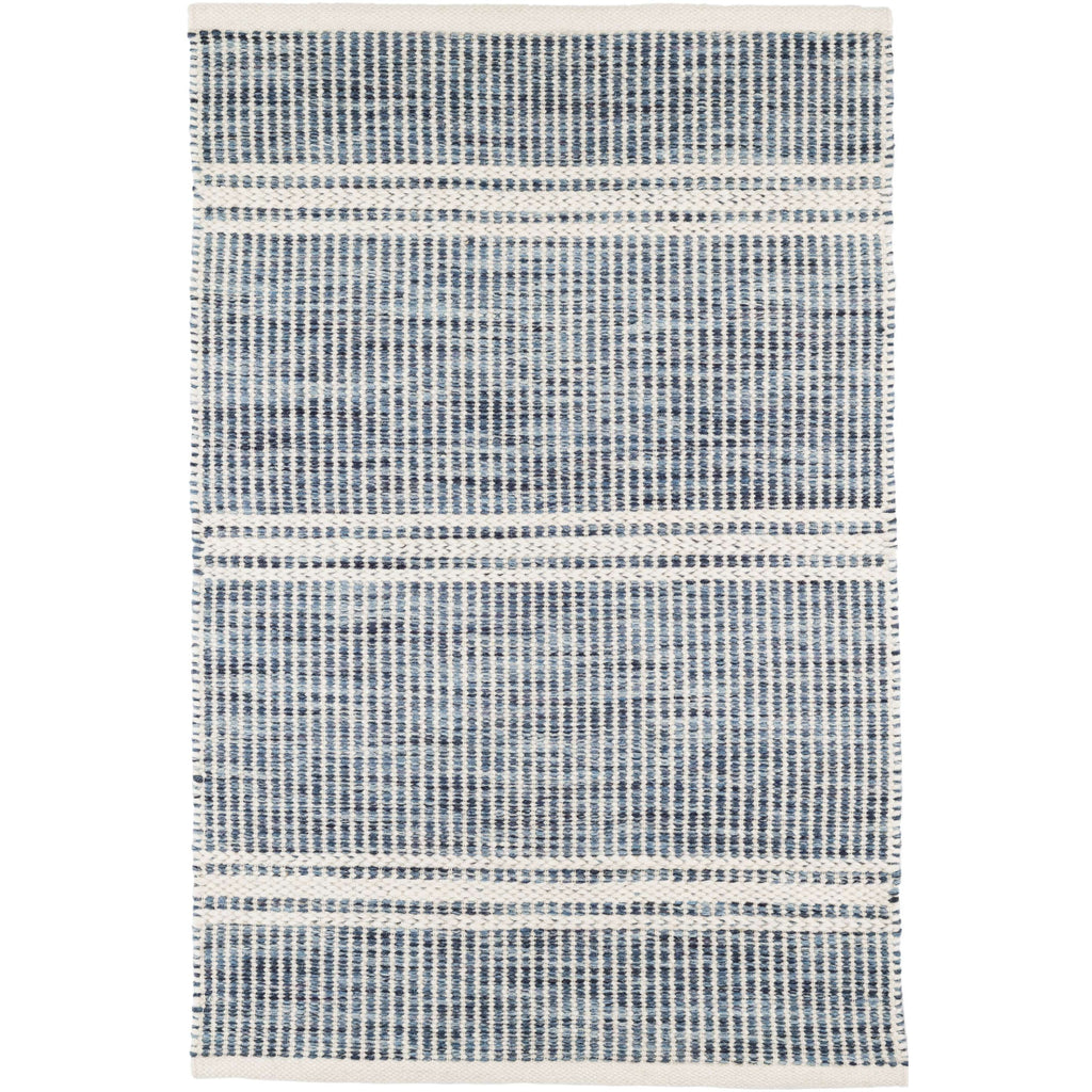 Malta Blue Woven Wool Rug - Light House Co.