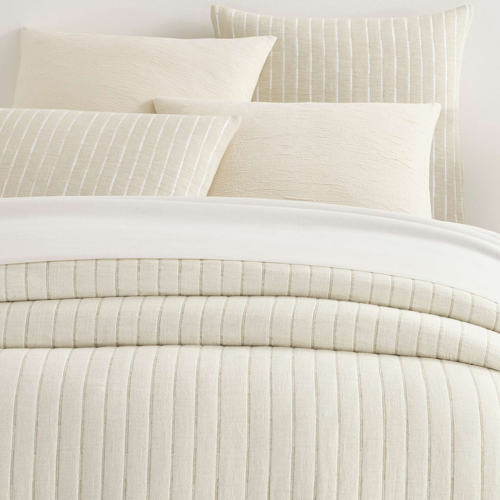 Marino Natural/Ivory Matelasse Coverlet - Light House Co.