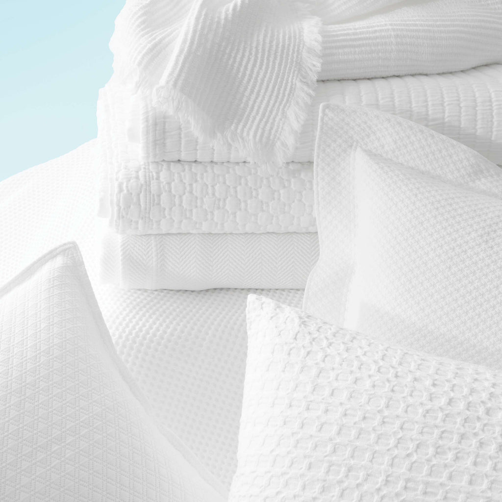 Lodi White Matelasse Coverlet - Light House Co.