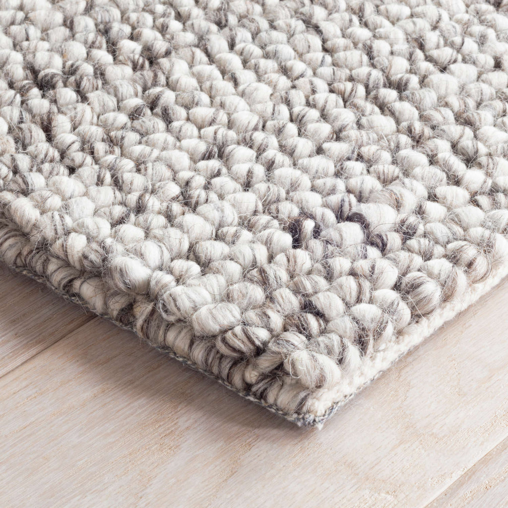 Niels Grey Woven Wool/Viscose Rug - Light House Co.