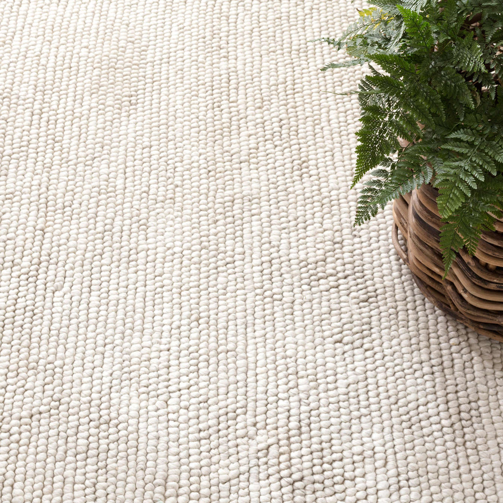 Niels Ivory Woven Wool/Viscose Rug - Light House Co.