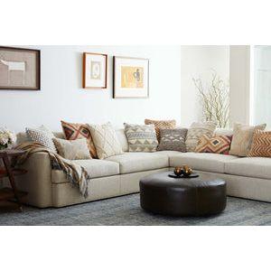P4006 ED Grey / Ivory Pillow 22" x 22" - Poly-filled| Open Box - Light House Co.