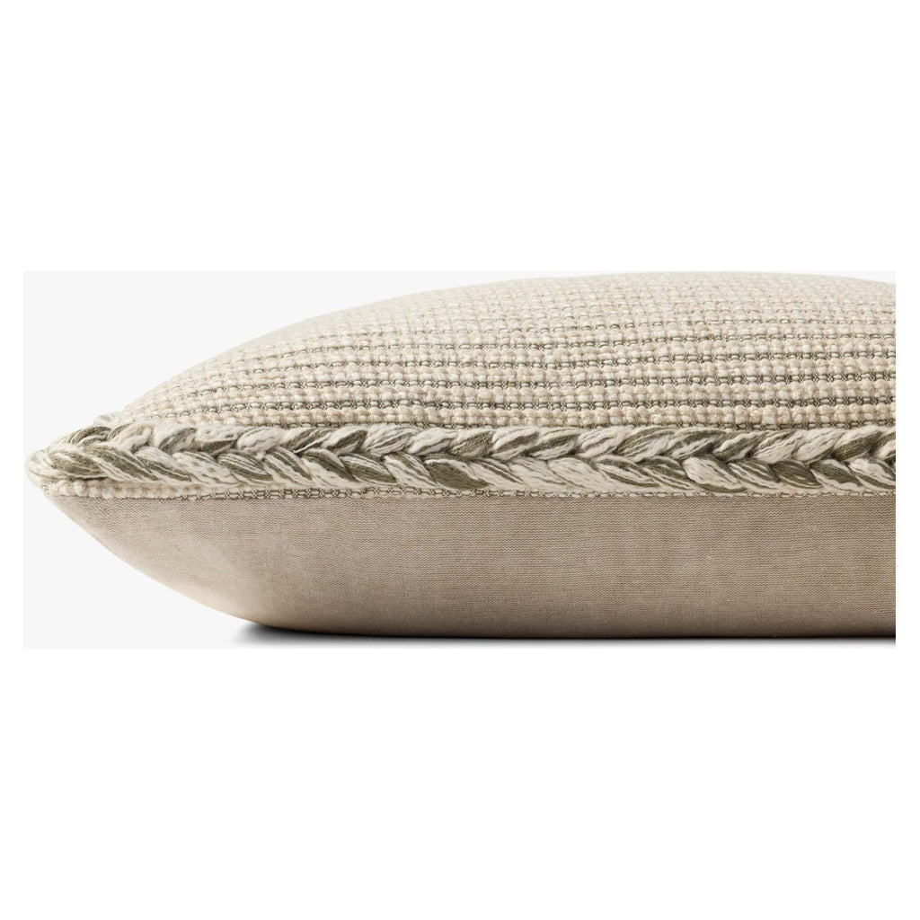 Oroville Natural / Olive Pillow | Amber Lewis x Loloi - Light House Co.