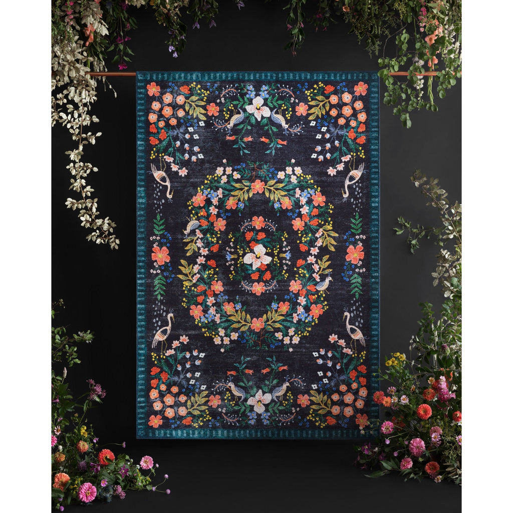 Palais Black  /  Multi | Rifle Paper Co. Rugs x Loloi - Light House Co.