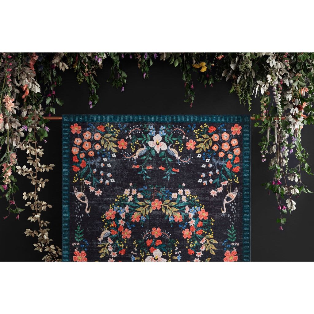 Palais Black  /  Multi | Rifle Paper Co. Rugs x Loloi - Light House Co.