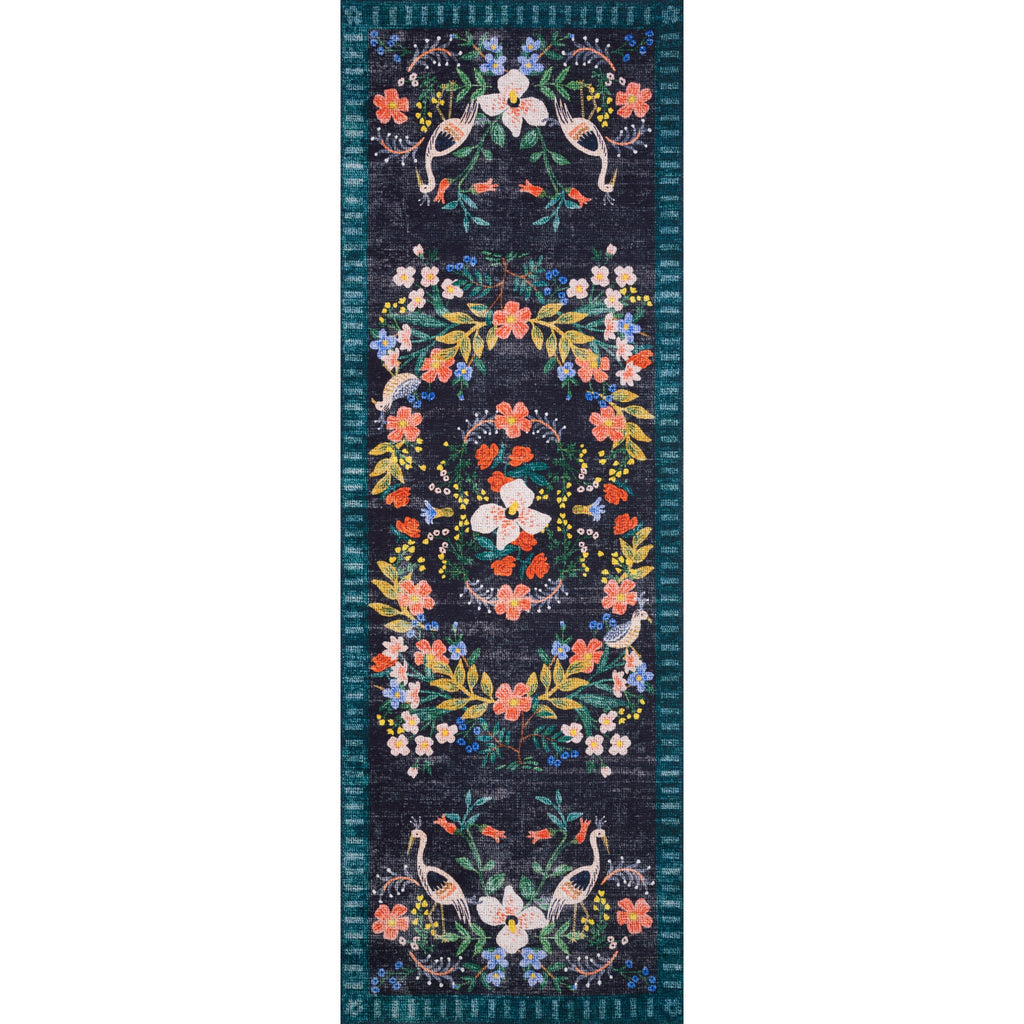 Palais Black  /  Multi | Rifle Paper Co. Rugs x Loloi - Light House Co.