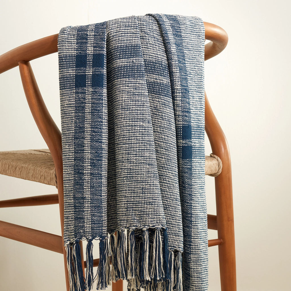 Stevie Indigo Throw - Light House Co.