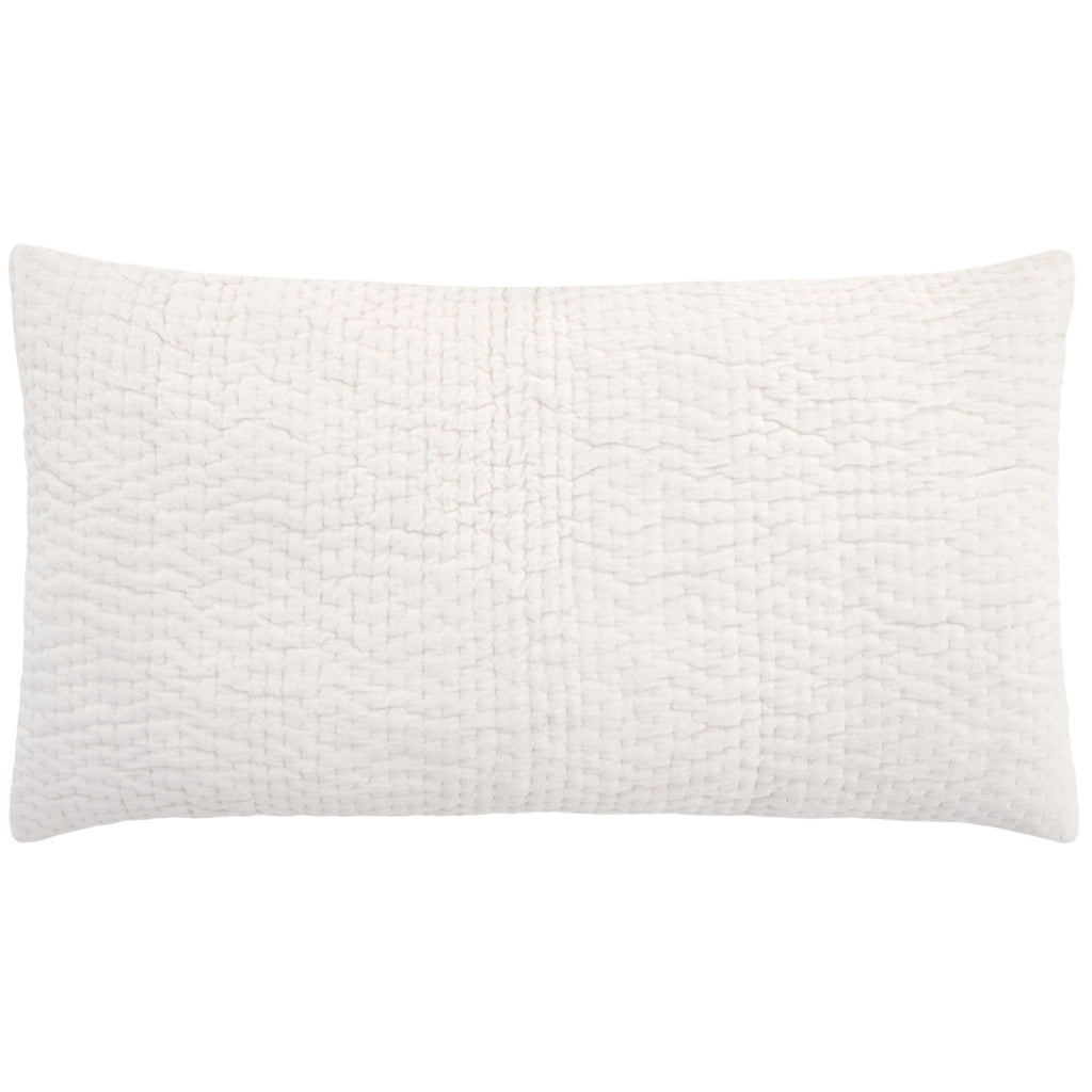 Viola Velvet Dove White Quilted Sham - Light House Co.