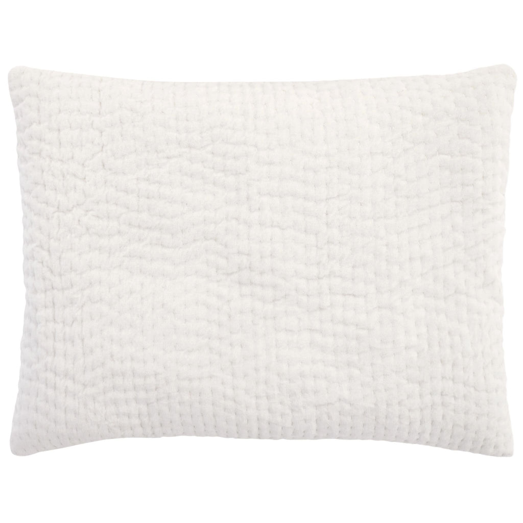 Viola Velvet Dove White Quilted Sham - Light House Co.