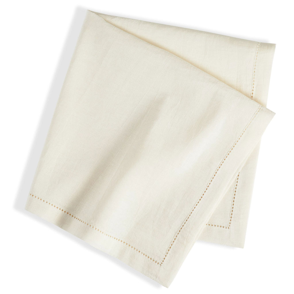Haven Hemstitch Ivory Napkin Set of 4 - Light House Co.