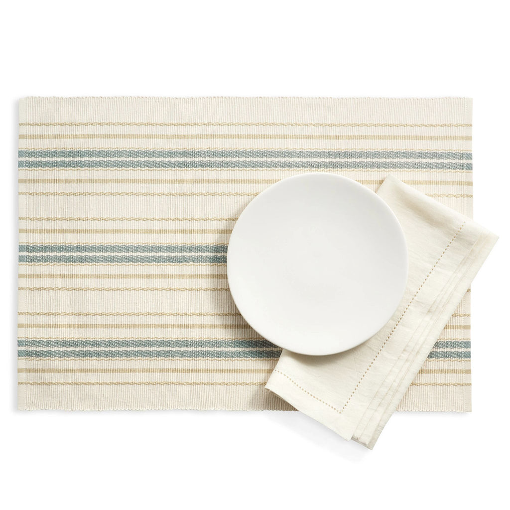 Tinsley Stripe Natural Placemat Set of 4 - Light House Co.