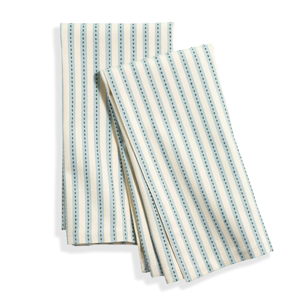 Bell Stripe Blue Tea Towel Set of 2 - Light House Co.