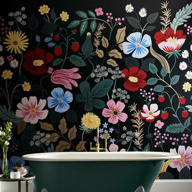 Strawberry Fields Premium Peel & Stick Wall Mural | Wall Mural | York Wallcoverings - Light House Co.