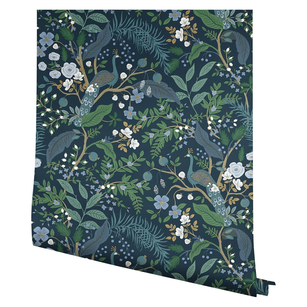 Peacock Garden Peel + Stick Wallpaper | Peel and Stick Wallpaper | York Wallcoverings - Light House Co.