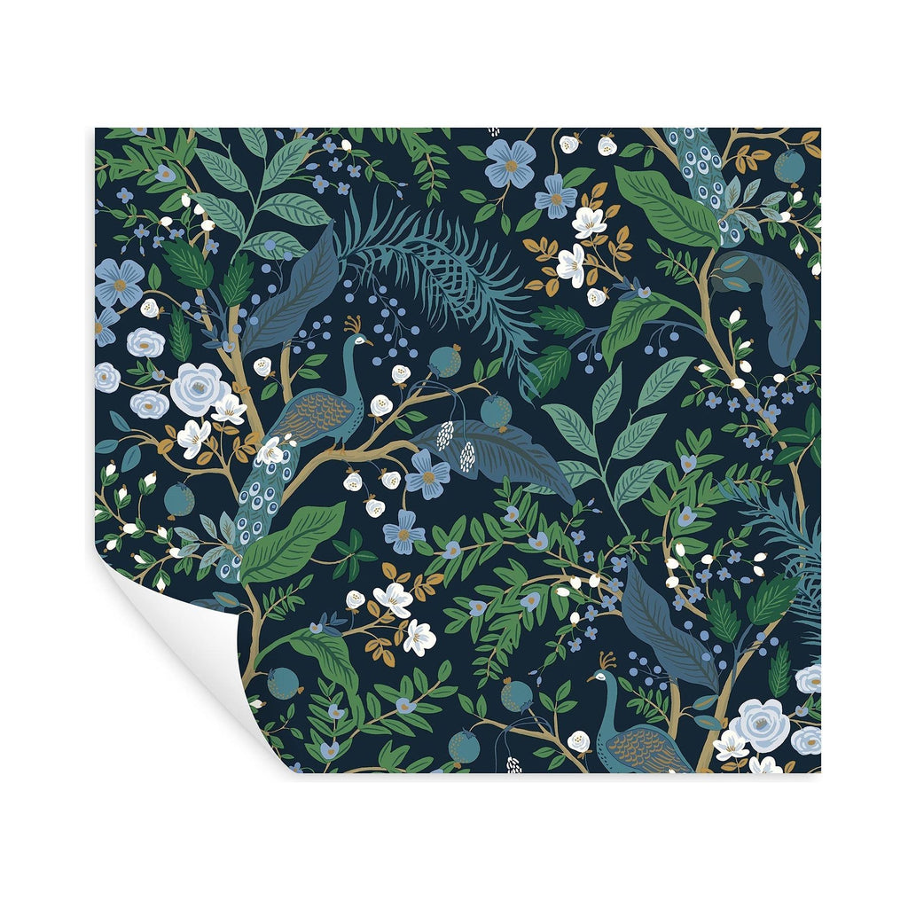 Peacock Garden Peel + Stick Wallpaper | Peel and Stick Wallpaper | York Wallcoverings - Light House Co.