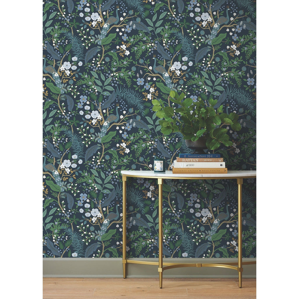 Peacock Garden Peel + Stick Wallpaper | Peel and Stick Wallpaper | York Wallcoverings - Light House Co.
