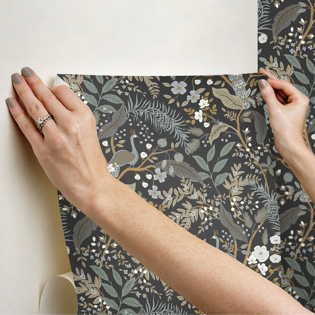 Peacock Garden Peel + Stick Wallpaper | Peel and Stick Wallpaper | York Wallcoverings - Light House Co.