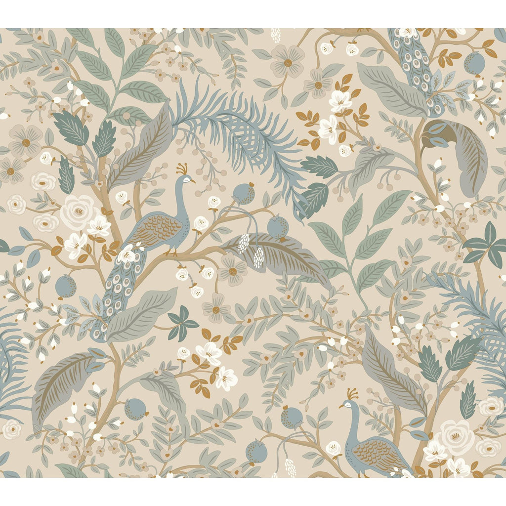 Peacock Garden Peel + Stick Wallpaper | Peel and Stick Wallpaper | York Wallcoverings - Light House Co.