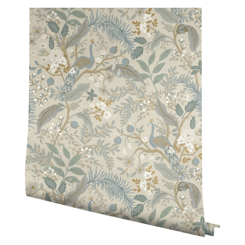Peacock Garden Peel + Stick Wallpaper | Peel and Stick Wallpaper | York Wallcoverings - Light House Co.