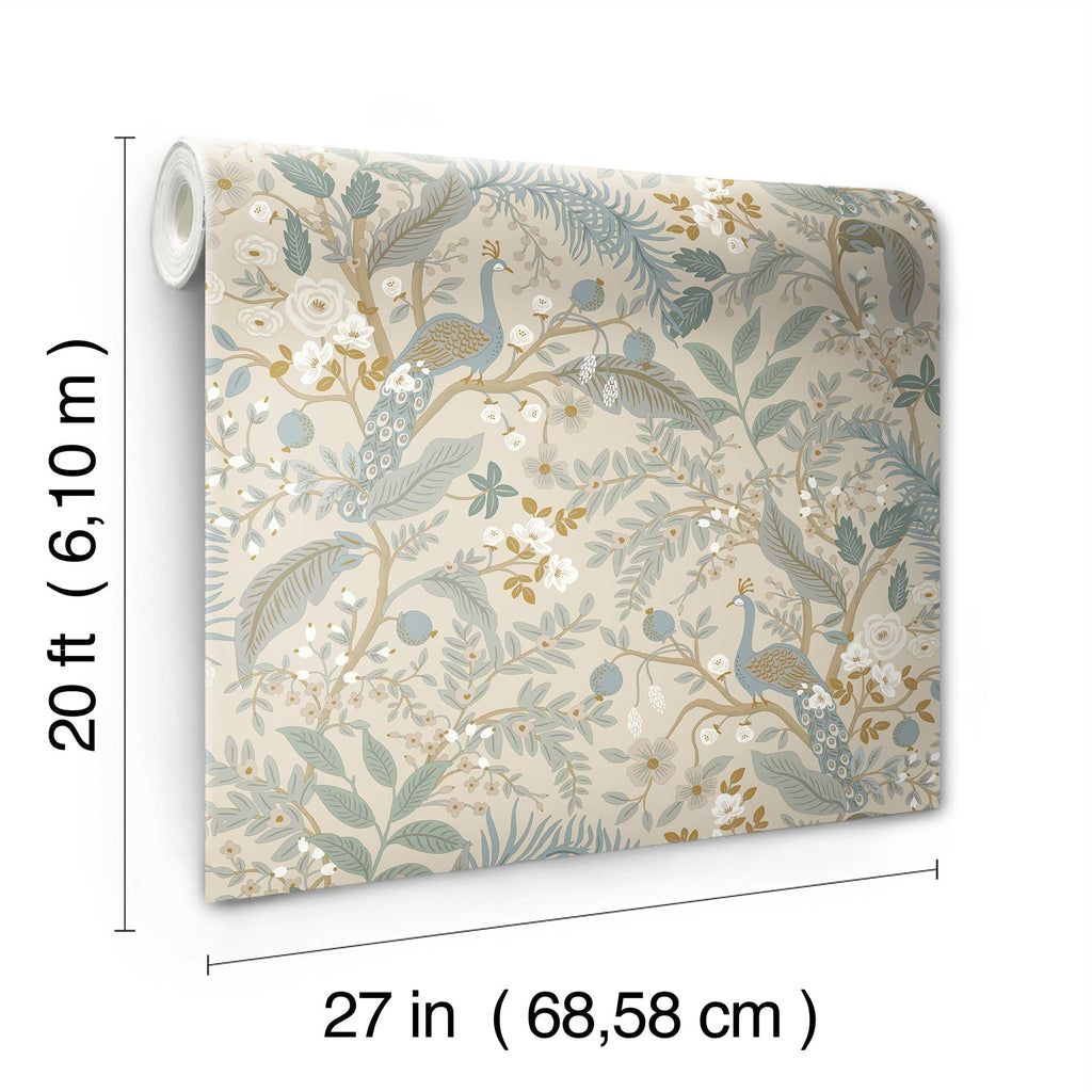 Peacock Garden Peel + Stick Wallpaper | Peel and Stick Wallpaper | York Wallcoverings - Light House Co.