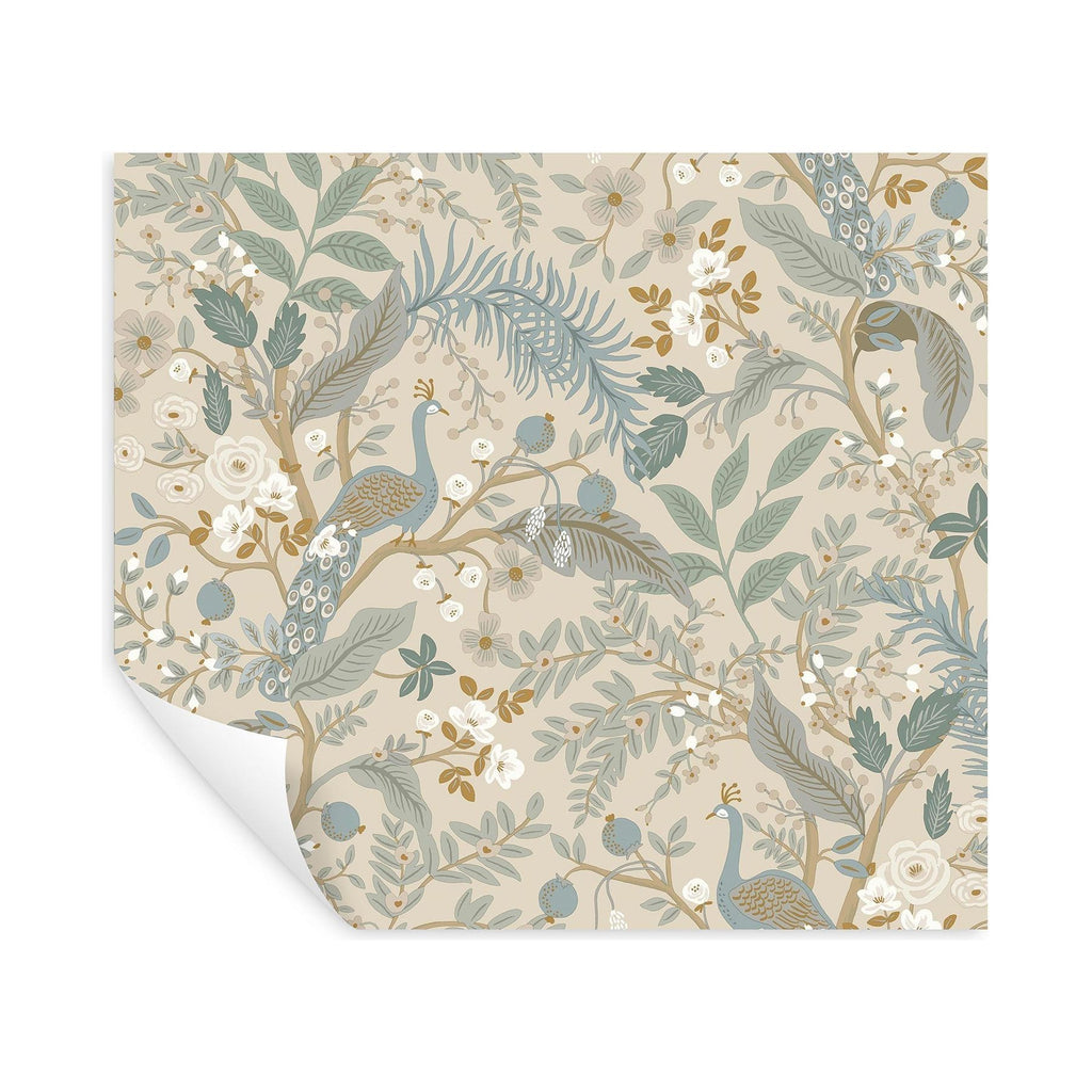 Peacock Garden Peel + Stick Wallpaper | Peel and Stick Wallpaper | York Wallcoverings - Light House Co.